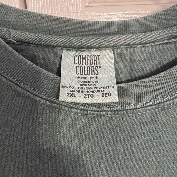 Zach Bryan Quiet Heavy Dreams Custom Comfort Colors Sweatshirt Green Size 2XL - Picture 4 of 5